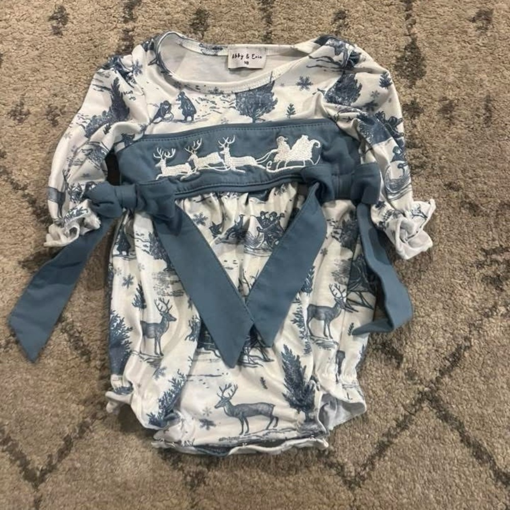 Abby & Evie Christmas romper